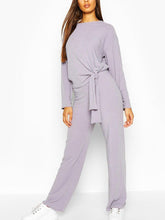 Load image into Gallery viewer, Loose Casual Irregular Long Sleeve Knitted Suit