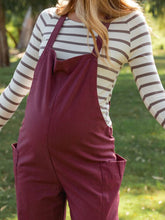 Load image into Gallery viewer, Solid Color Pocket Casual Maternity Overalls