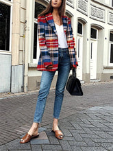 Load image into Gallery viewer, Autumn and winter fashion lapel checked print coat