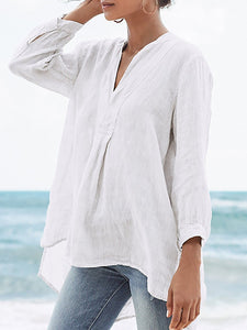 Cotton Linen Casual Shirt Top