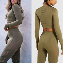 Load image into Gallery viewer, Sexy Yoga Sports Trousers Two-piece Suit