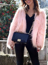 Load image into Gallery viewer, Faux Fur Square Collar Short Jacket Fashion Street Style Coat