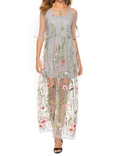 Load image into Gallery viewer, Embroidered Lace Dress Summer Two-piece Suit