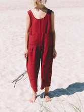 Load image into Gallery viewer, Solid Color Linen Jumpsuit with Pockets