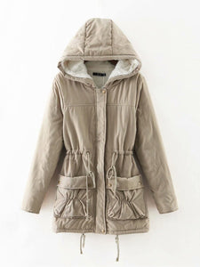 Hooded Pocket Cotton Lining Coat