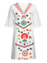 Load image into Gallery viewer, Printed Cotton and Linen Dress