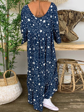 Load image into Gallery viewer, Casual Star Print Loose Dress