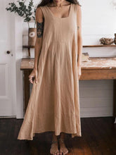 Load image into Gallery viewer, Cotton and Linen Casual Dress