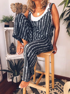 Striped jumpsuit