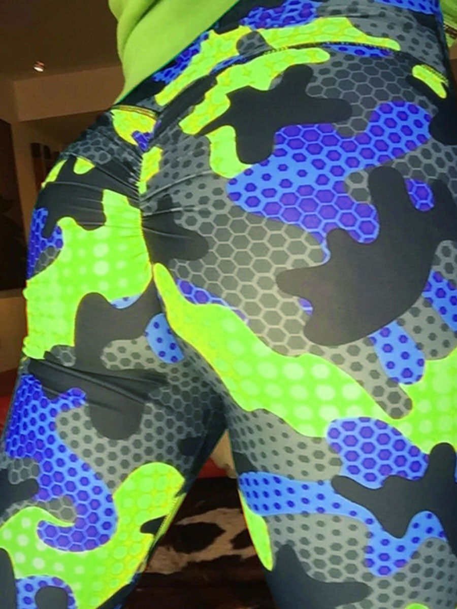 Sexy Camouflage Hip Fitness Yoga Pants