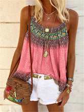 Load image into Gallery viewer, Bohemian Print Sling Drawstring Vest Casual Top