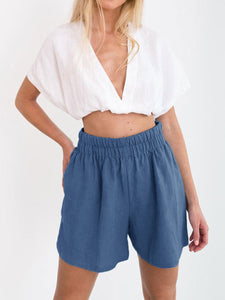 Cotton and Linen Casual Shorts