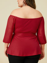 Load image into Gallery viewer, Plus Size Off The Shoulder Blouse