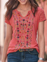 Load image into Gallery viewer, Bohemian Retro Casual Loose Floral T-Shirt Top