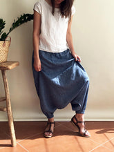 Load image into Gallery viewer, Women Short-sleeved Linen Yoga Harem Pants Casual Two-piece Suits