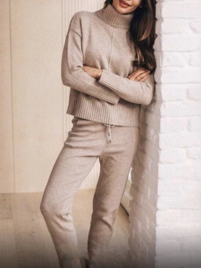 Knitted Turtleneck 2 Pieces Set
