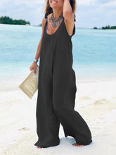 Load image into Gallery viewer, Solid Pockets Sleeveless Casual Jumpsuits