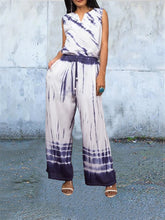 Load image into Gallery viewer, Bohemian Elegant Beach Holiday Tie-Dye Top Pants Set