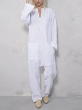 Load image into Gallery viewer, Casual Loose Soft Cotton Linen Jumpsuit