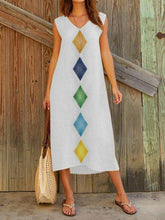 Load image into Gallery viewer, Solid V Neck Sleeveless Casual Dresses