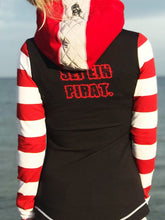 Load image into Gallery viewer, Striped Hooded Long Sleeve Sweatshirt