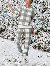 Load image into Gallery viewer, Loose Long Sleeve Plaid Casual Set