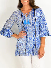 Load image into Gallery viewer, Blue Persian Tiles Tunic T-Shirts