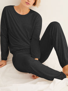 Simple Round Neck Casual Women's Suit