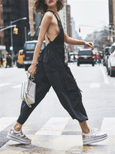 Load image into Gallery viewer, Black Fashion Casual Pocket Jumpsuit