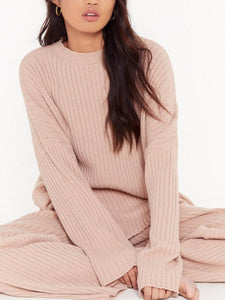Knitted Loose Two-piece Suit