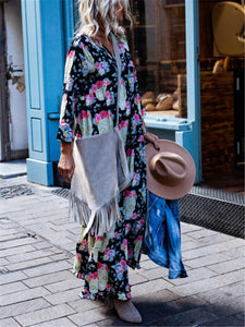 Fashion Bohemian Print Loose Maxi Dresses