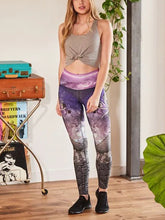 Load image into Gallery viewer, Castle Cartoon Printed High Waist Skinny Yoga Pants