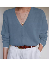 Load image into Gallery viewer, PLUS SIZE SWEATER COTTON CASUAL KNITTED SHIRTS &amp; TOPS