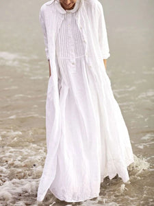 Cotton and Linen Casual Long Dress