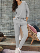 Load image into Gallery viewer, Crew Neck Two Pieces Pants Sets Suits