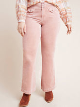 Load image into Gallery viewer, Plus Size High-Rise Bootcut Corduroy Pants