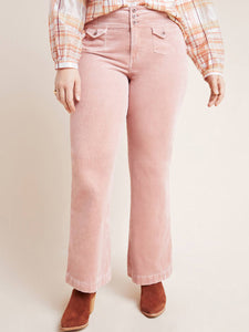 Plus Size High-Rise Bootcut Corduroy Pants