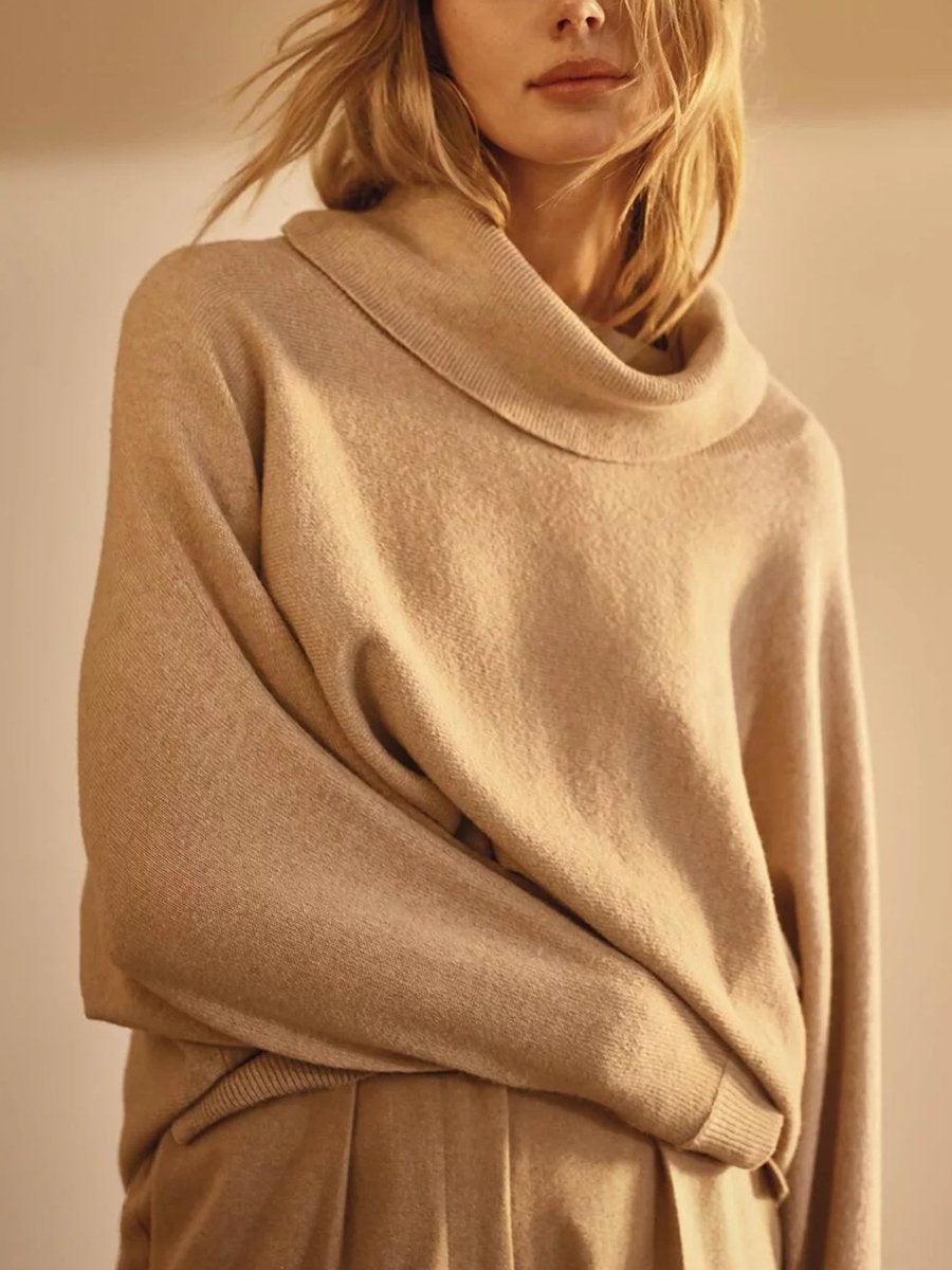 High Collar Loose Bottoming Knit Sweater