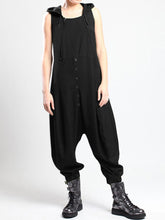 Load image into Gallery viewer, Casual Sleeveless Button Side Pocket Harem Pants Jumpsuit