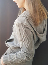 Load image into Gallery viewer, Hooded Zip Knitted Casual Two-piece Suit