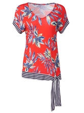 Load image into Gallery viewer, Tie Detail Print Top