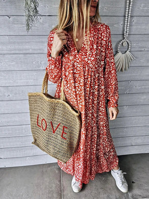 Casual Printed Long Dress