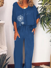 Load image into Gallery viewer, Casual Loose Dandelion Top Pants Set