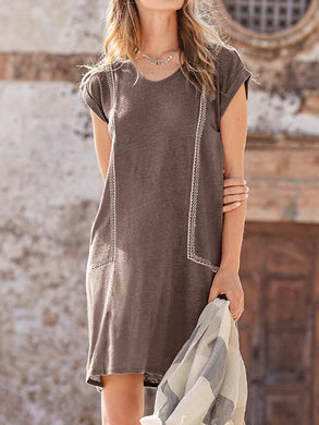 Loose And Comfortable Short Sleeve Dress