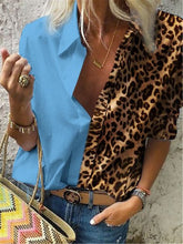 Load image into Gallery viewer, Stylish And Elegant Color-Matched Leopard Shirt