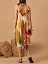 Load image into Gallery viewer, Bohemia Tie Dye Strapless Back A Type Midi Dresses