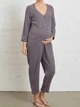 Load image into Gallery viewer, Loose Casual Long Sleeve Solid Color Pregnant Women&#39;s Jumpsuit