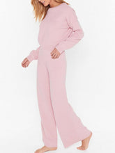 Load image into Gallery viewer, Knitted Round Neck Loose Two-piece Suit