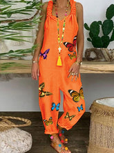 Load image into Gallery viewer, Romantic Rural Butterfly Loose Casual Jumpsuit