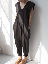 Load image into Gallery viewer, V-Neck Solid Color Casual Jumpsuit